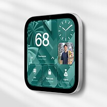 Apple HomeView wall-mounted model on a Schneider Home mount