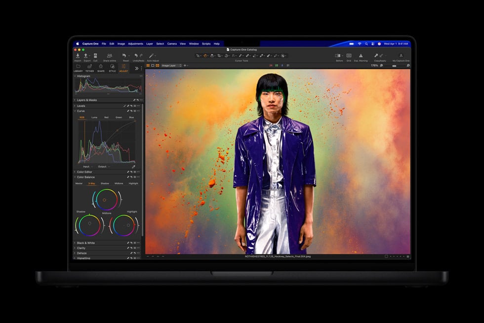 16-inch MacBook Pro with M5 Pro running Capture One