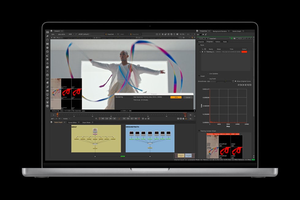 14-inch MacBook Pro with M5 Max running NukeX