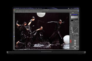 MacBook Pro with PROLED XDR Display running Adobe Photoshop