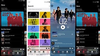 Apple Music Liquid Glass design Android feeat
