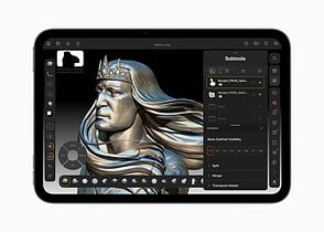 iPad mini running ZBrush