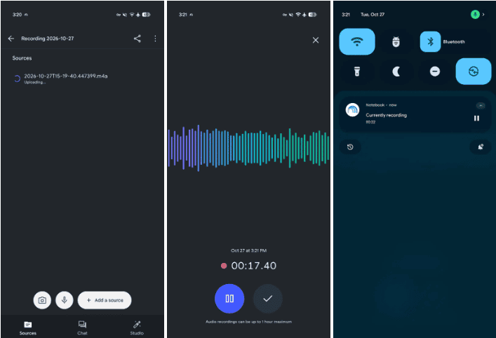 Gemini Notebook Record Audio