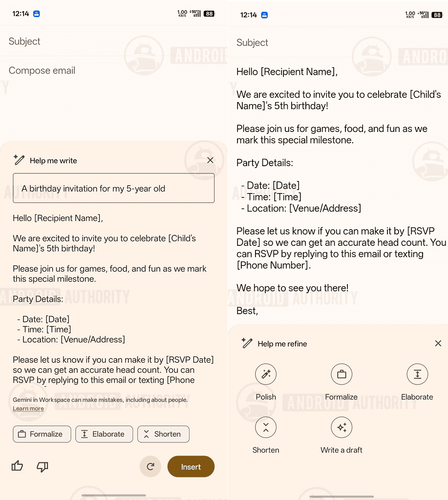Gmail Help Me Write Update 1