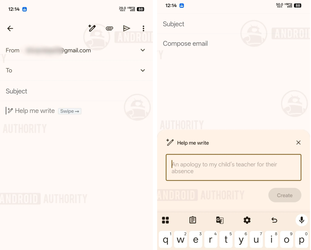 Gmail Help Me Write Update