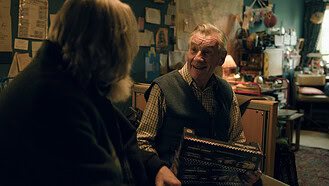 Pearce Quigley and Sir Michael Palin in Small Prophets episode 4