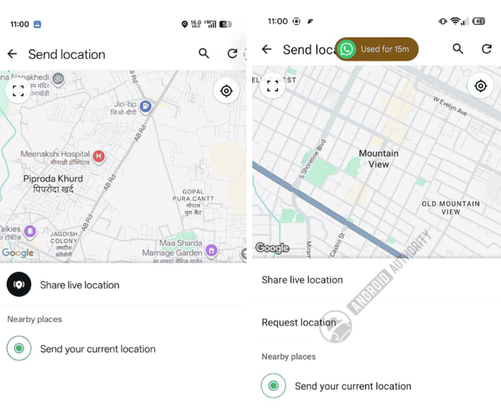 WhatsApp Location Request