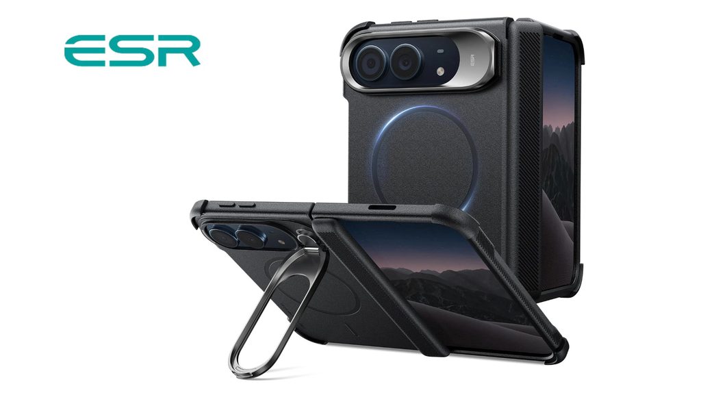 ESR Duo Cyber Tough kickstand case