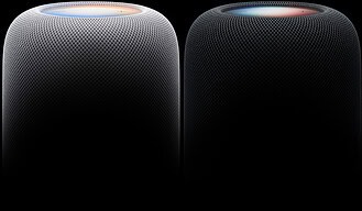 HomePod (2nd generation) in white and midnight