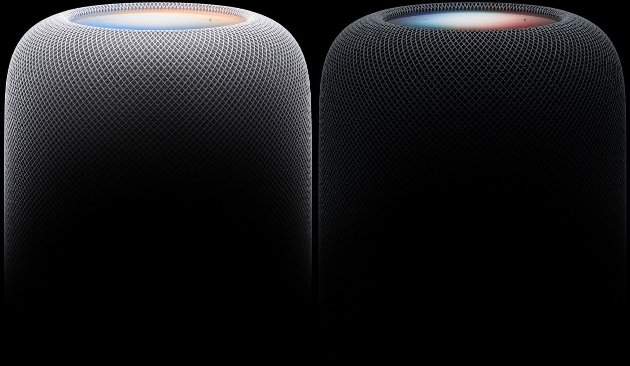 HomePod (2nd generation) in white and midnight