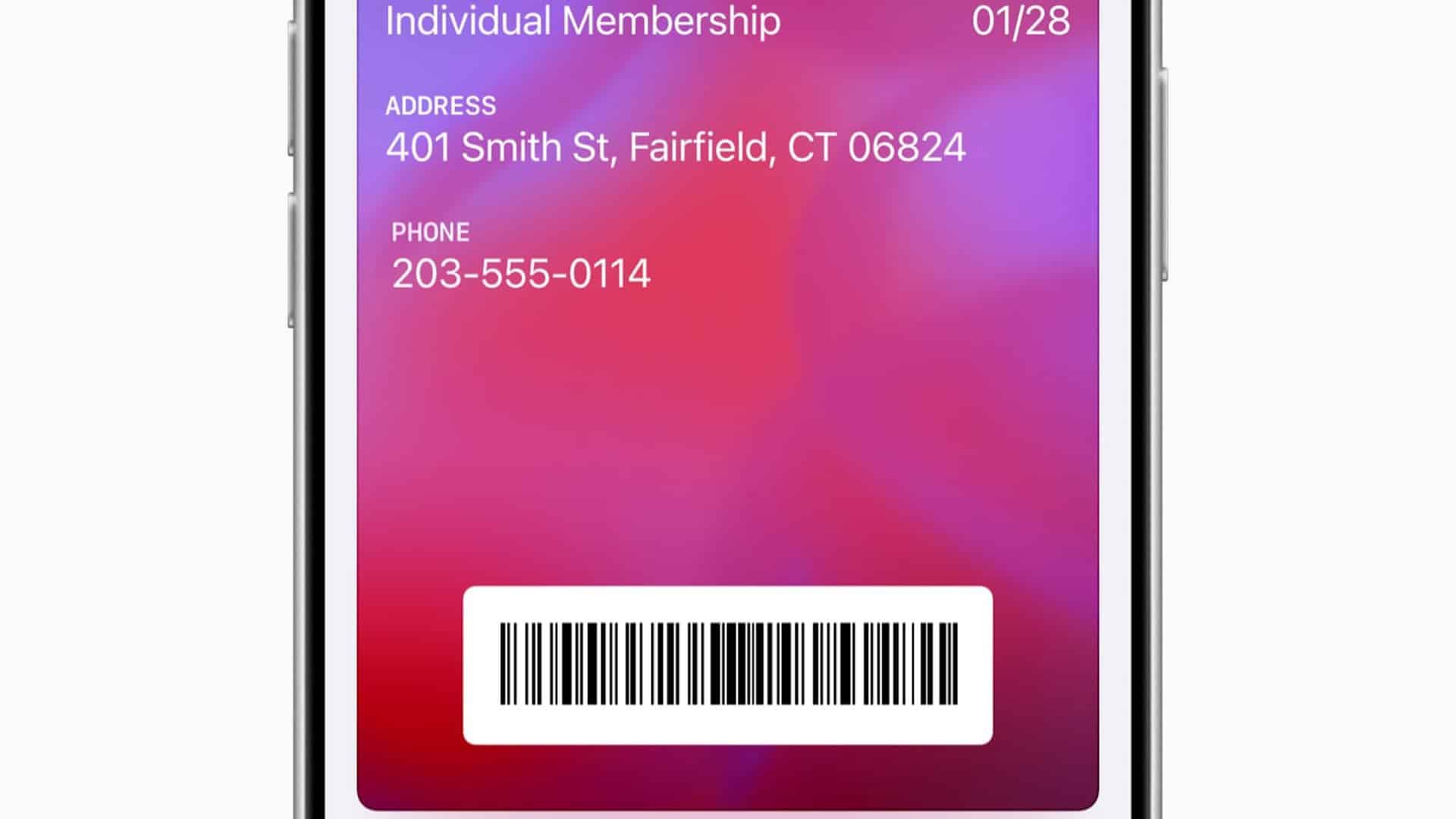 An iPhone creating a custom membership pass in Apple Wallet
