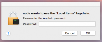 Node wants to use the local items Node wants to use the local items
